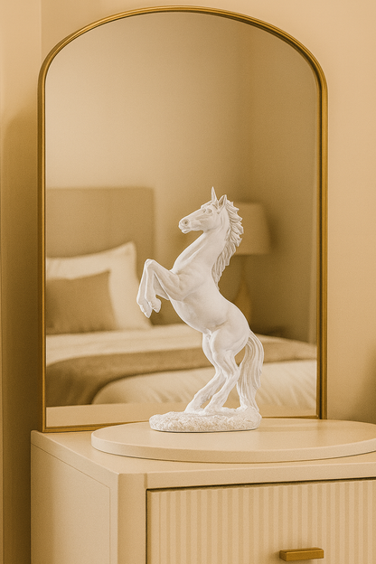 Statue Abstraite Cheval Nordique en Résine