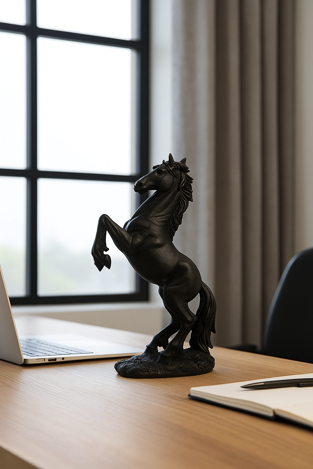 Statue Abstraite Cheval Nordique en Résine