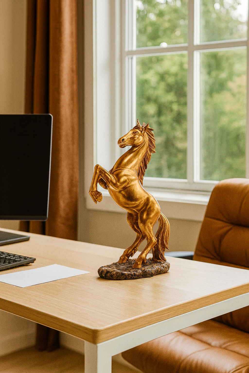 Statue Abstraite Cheval Nordique en Résine