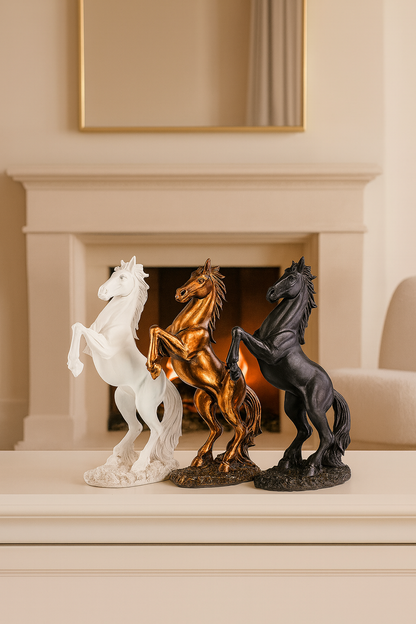 Statue Abstraite Cheval Nordique en Résine