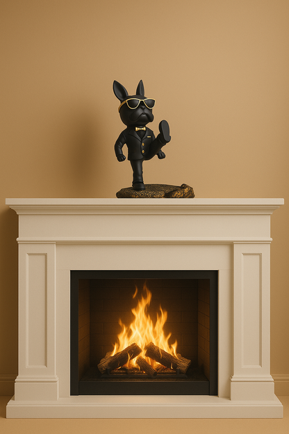 Sculpture Bouledogue Porte-Téléphone