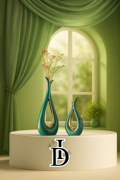 Vase créatif en céramique avec fleurs séchées