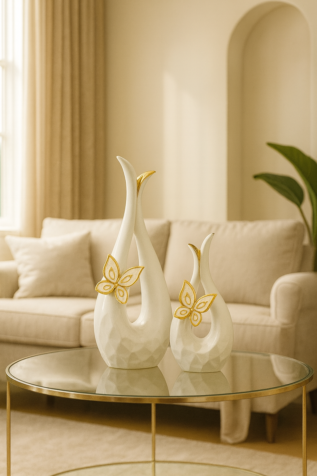 Vase créatif en céramique avec fleurs séchées