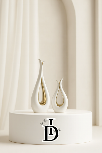 Vase créatif en céramique avec fleurs séchées