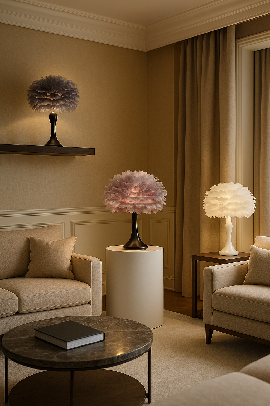 Lampe de Chevet LED Plume