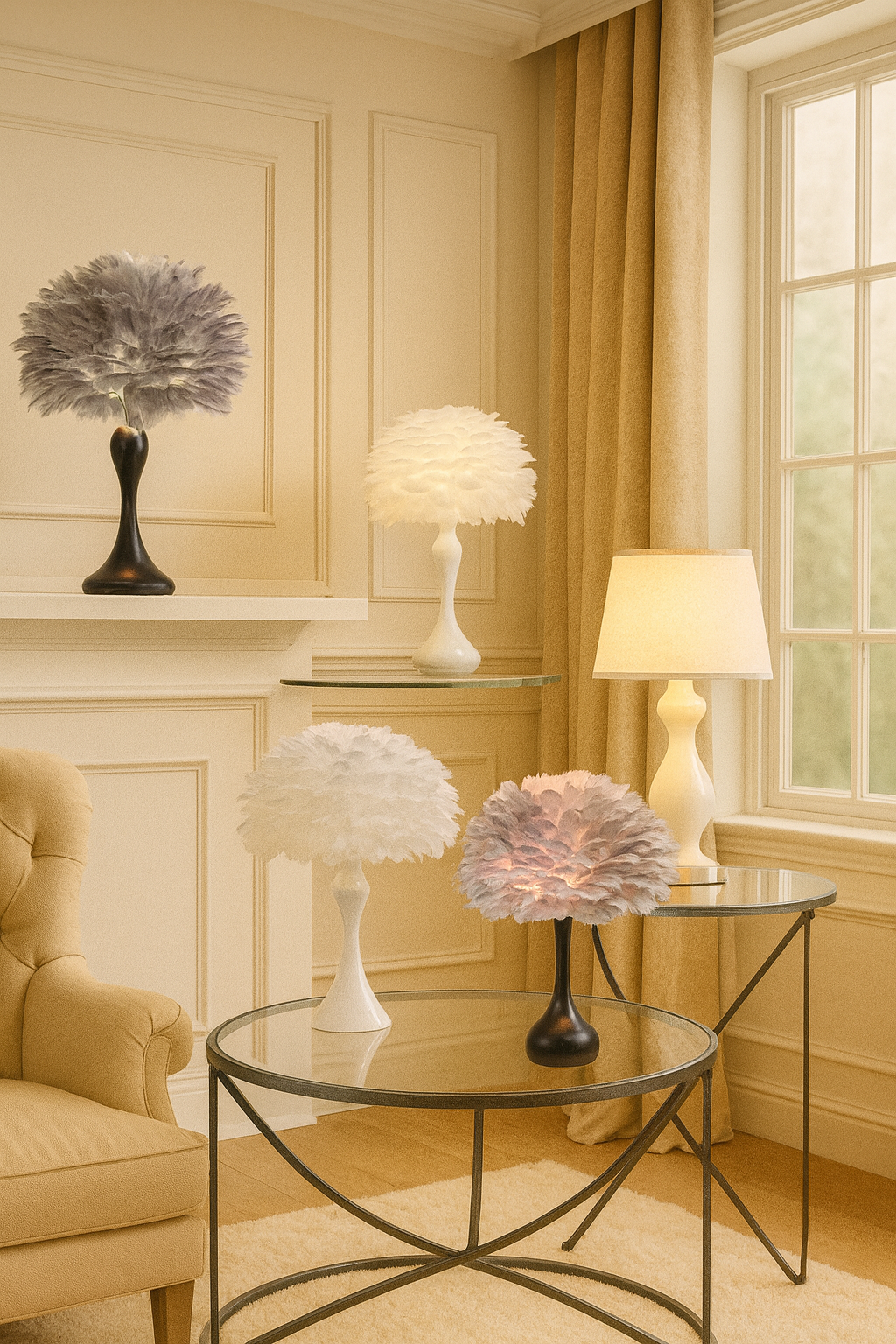 Lampe de Chevet LED Plume