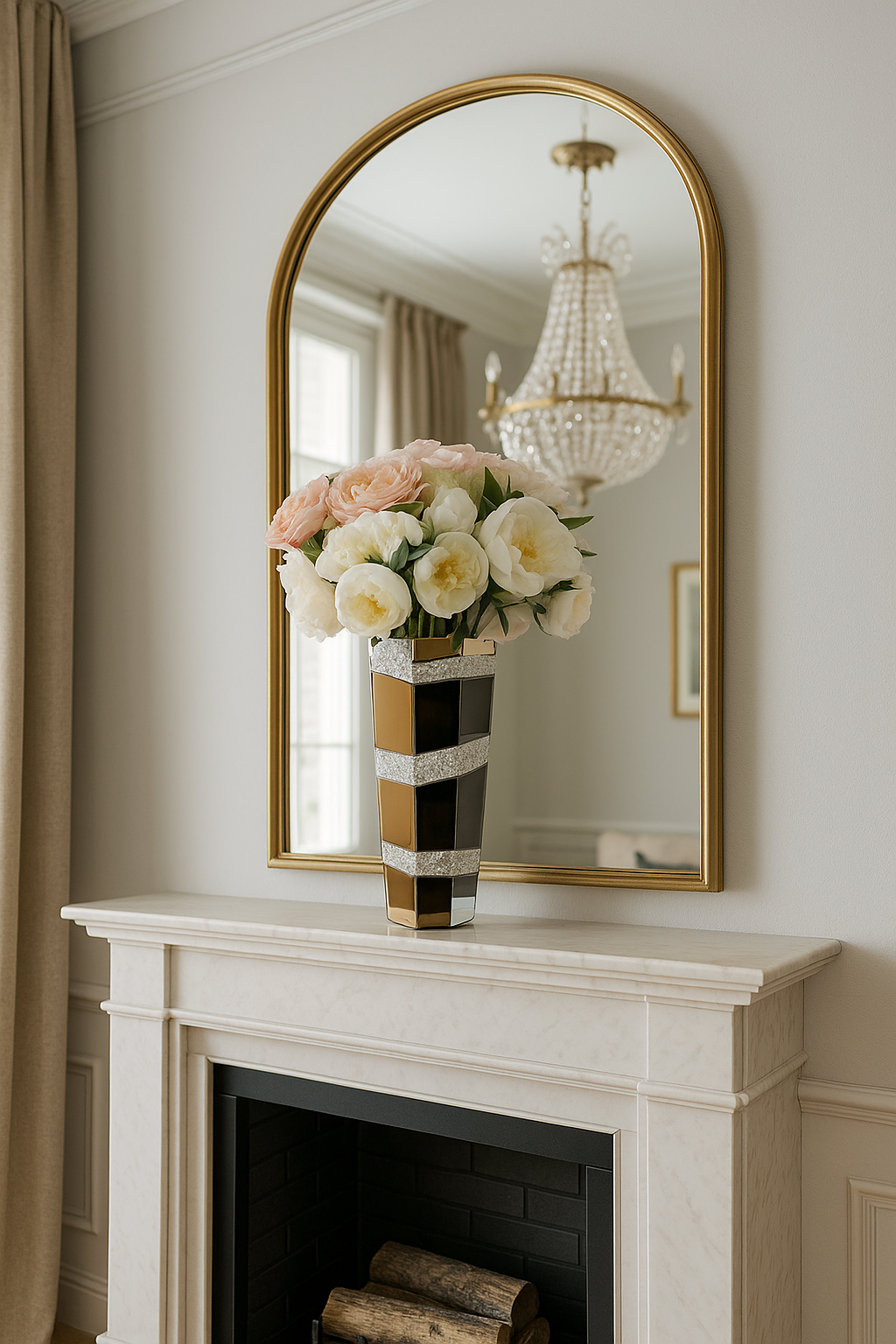 Vase décoratif en verre avec diamants