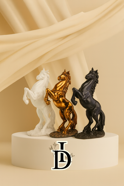 Statue Abstraite Cheval Nordique en Résine