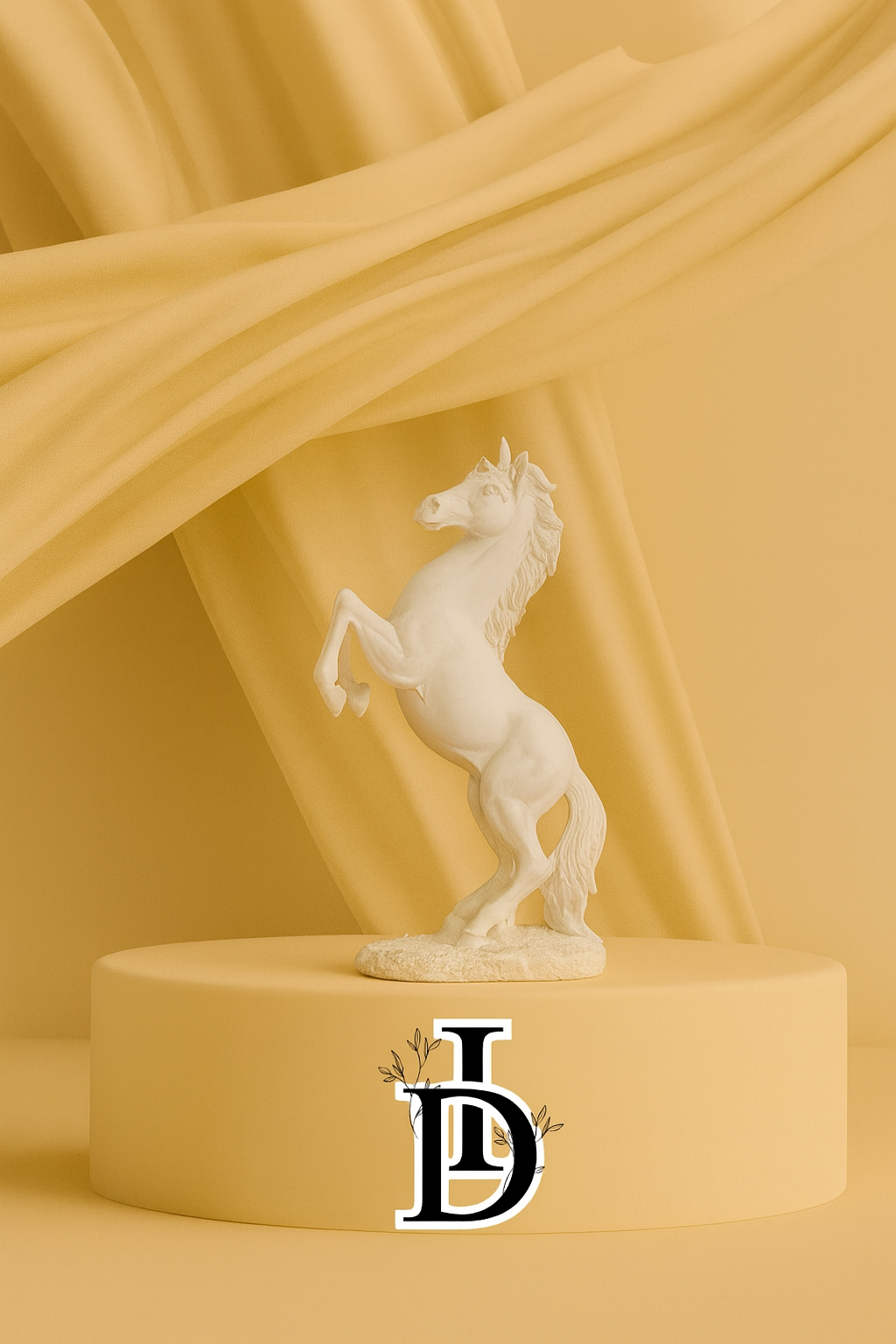 Statue Abstraite Cheval Nordique en Résine