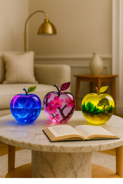 Décoration de Table Pomme en Acrylique 2D