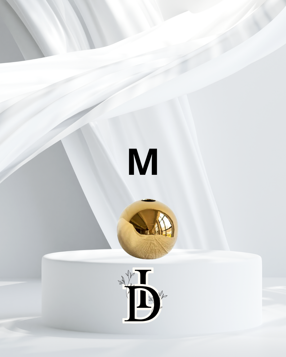 Vase boule en céramique dorée plaquée