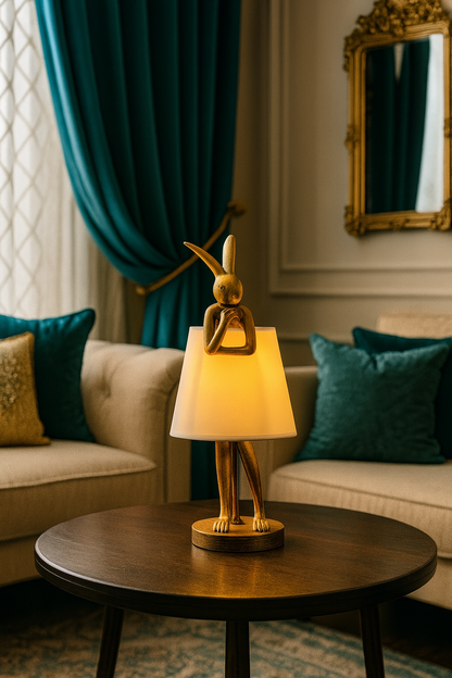 Lampe Lapin Mid-Century – Lampe de Table USB