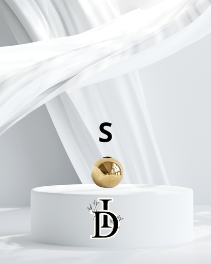 Vase boule en céramique dorée plaquée