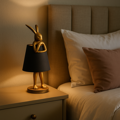 Lampe Lapin Mid-Century – Lampe de Table USB
