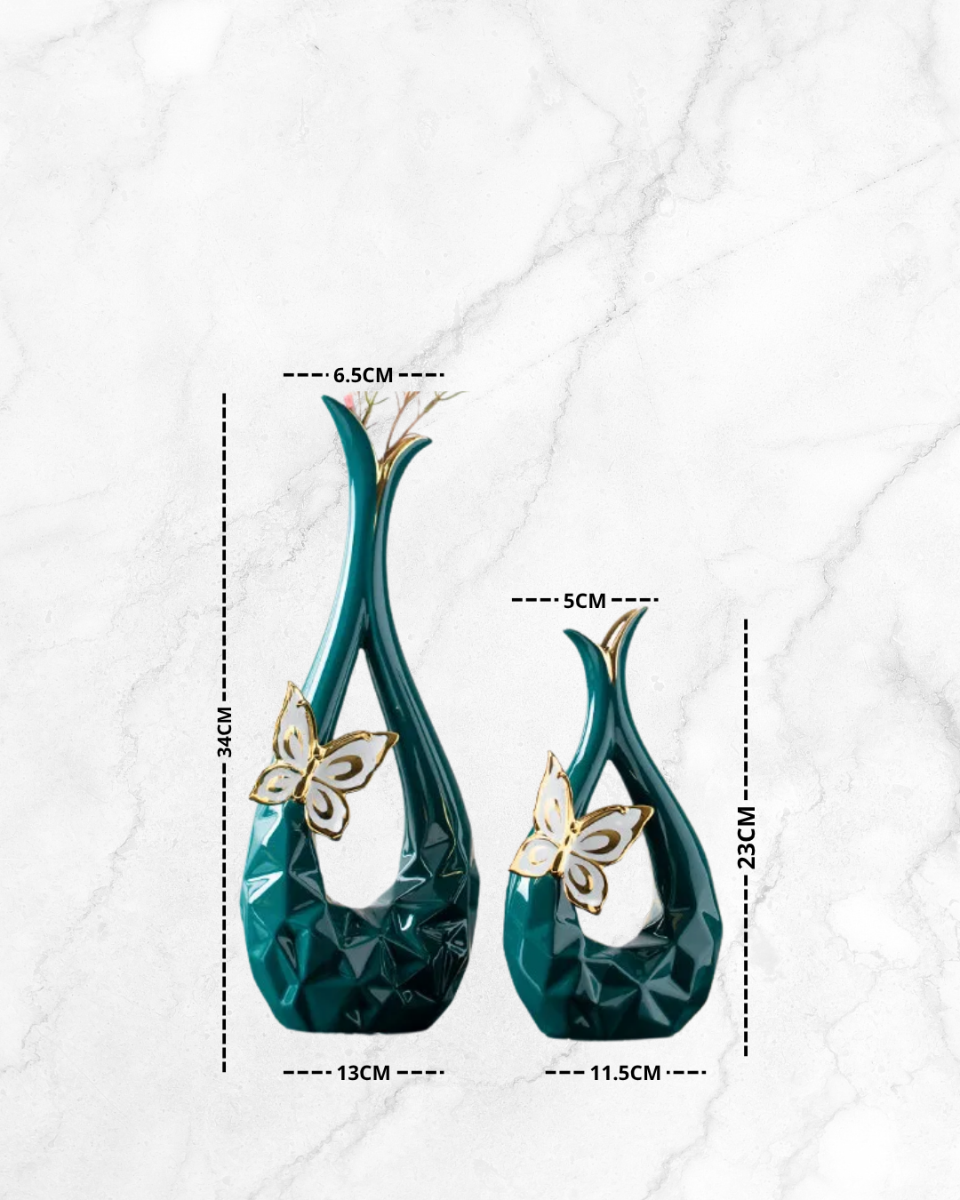 Vase créatif en céramique avec fleurs séchées