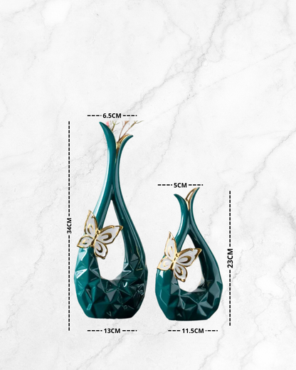 Vase créatif en céramique avec fleurs séchées