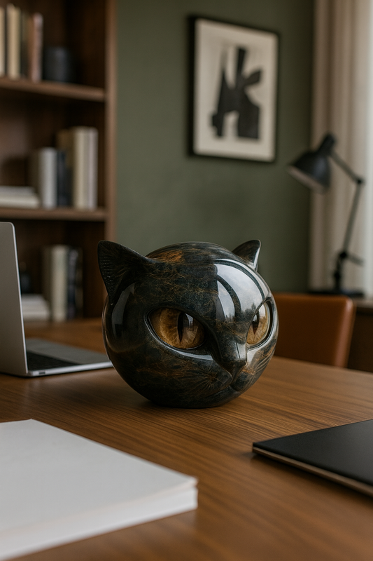 Statue Chat Noir en Résine