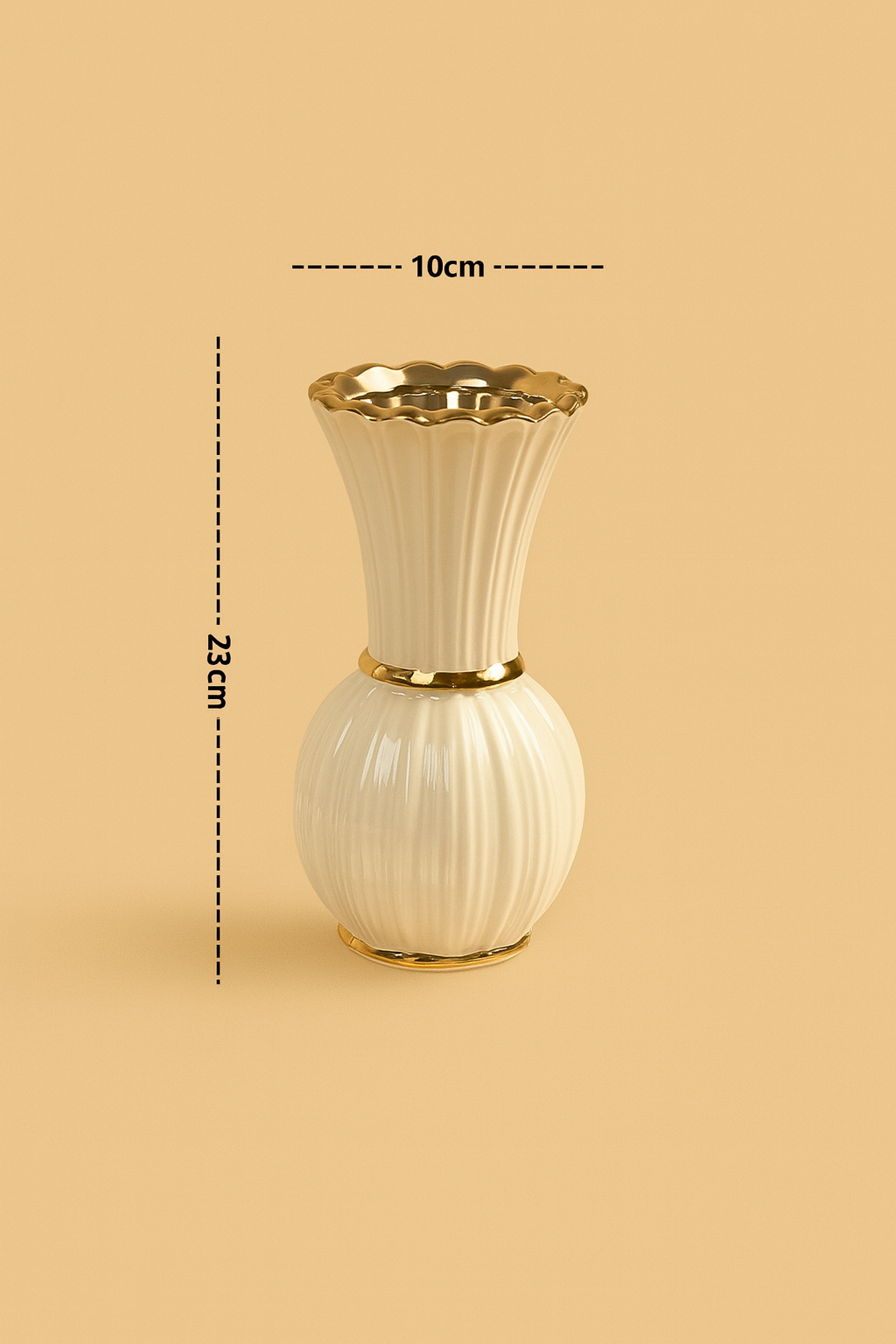 Vase Rond en Céramique Style Français