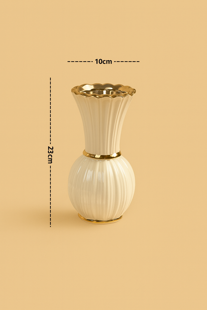 Vase Rond en Céramique Style Français