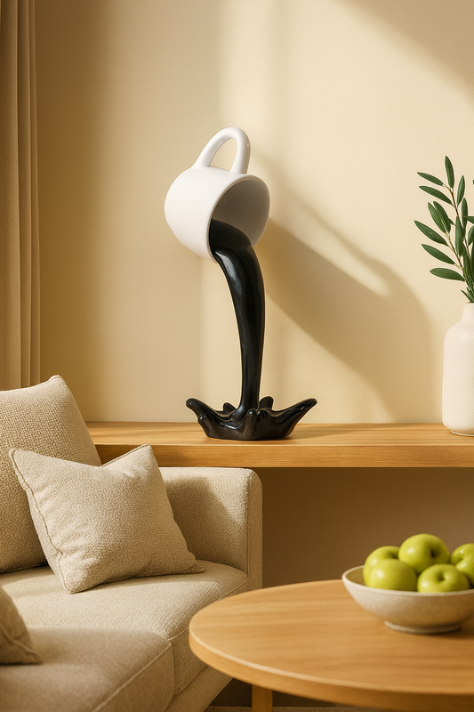 Décorations Tasses Café Dorées & Noires