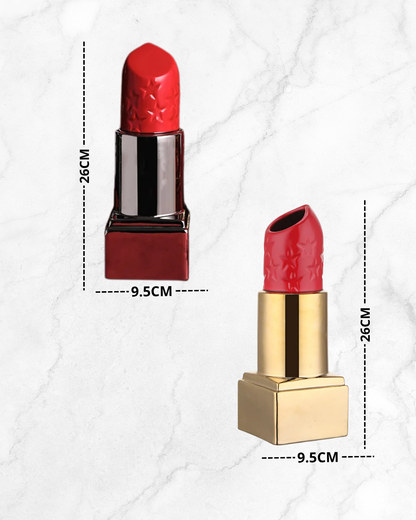 Vase en céramique forme rouge à lèvres